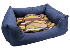 Happy Friends Лежанка Пухлик Кантри-синий